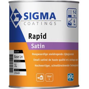 Sigma Rapid Satin 1 liter Kleur - Deur & Kozijn Aflakken - Verfwinkel is tot 50% goedkoper