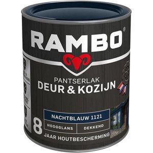 Rambo Pantserlak Deur & Kozijn Hoogglans Dekkend - Goed Reinigbaar - Nachtblauw - 0.75L