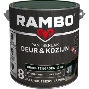 Rambo Pantserlak Deur&Kozijn Hoogglans Dekkend Grachtengroen 1128Lakverf 2,5 LTR