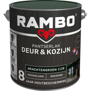 Rambo Pantserlak Deur En Kozijn Dekkend Hoogglans 1128 Grachtengroen 2,5l