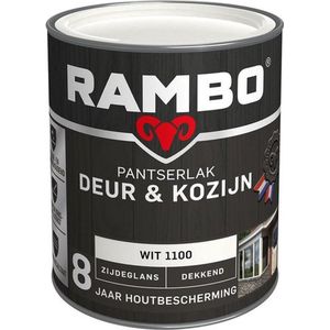 Rambo Pantserlak Deur&Kozijn Zijdeglans Dekkend Wit 1100 750 ML