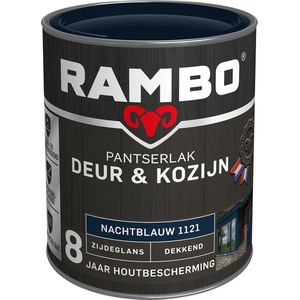 Rambo Pantserlak Deur & Kozijn Zijdeglans Dekkend - Goed Reinigbaar - Nachtblauw - 0.75L