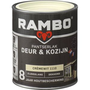 Rambo Pantserlak Deur & Kozijn Zijdeglans Dekkend - Goed Reinigbaar - Crèmewit - 0.75L