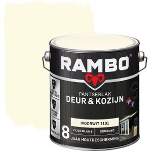 Rambo Pantserlak Deur&Kozijn Zijdeglans Dekkend Ivoorwit 1101 2,5 LTR