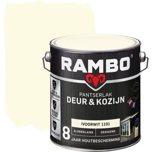 Rambo Pantserlak Deur&Kozijn Zijdeglans Dekkend Ivoorwit 1101 2,5 LTR