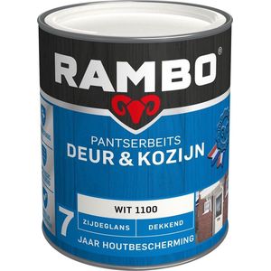 Rambo Pantserbeits Deur & Kozijn Zijdeglans Dekkend - Super Vochtregulerend - Wit - 0.75L