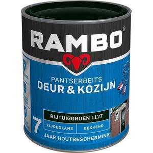 Rambo Pantserbeits Deur&Kozijn Zijdeglans Dekkend Rijtuiggroen 1127Dekkende beits 750 ML