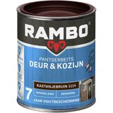 Rambo Pantserbeits Deur & Kozijn Dekkend Hoogglans 1114 Kastanjebruin 0,75 Ltr | Houtbescherming