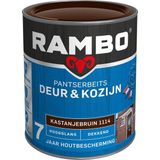 Rambo Pantserbeits Deur & Kozijn Dekkend Hoogglans 1114 Kastanjebruin 0,75 Ltr | Houtbescherming