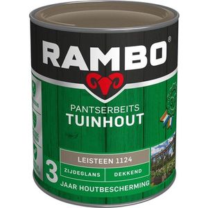 Rambo Pantserbeits Tuinhout Dekkend Zijdeglans 1124 Leisteengrijs 0,75 Ltr