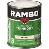 Rambo Pantserbeits Tuinhout Dekkend Zijdeglans Ral 9001 Crèmewit 0,75l