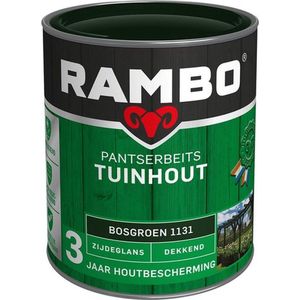 Rambo Pantserbeits Tuinhout Dekkend Zijdeglans 1131 Bosgroen 0,75 Ltr | Beits