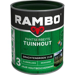 Rambo Pantserbeits Tuinhout Zijdeglans Dekkend Grachtengroen 1128 750 ML