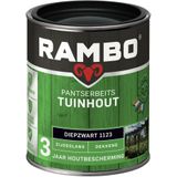 Rambo Pantserbeits Tuinhout Zijdeglans Dekkend Gelijkmatig Vloeiend DiepzwartL