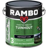 Rambo Pantserbeits Tuinhout Zijdeglans Dekkend - Gelijkmatig Vloeiend - Diepzwart - 2.5L