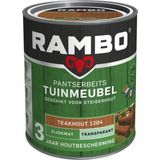 Rambo Pantserbeits Tuinhout Zijdeglans Transparant - Gelijkmatig Vloeiend - Teakhout - 0.75L