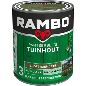 Rambo Pantserbeits Tuinhout Zijdeglans Transparant - Gelijkmatig Vloeiend - Loofgroen - 0.75L