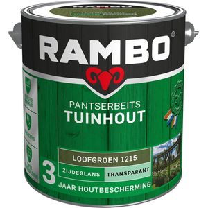 Rambo Pantserbeits Tuinhout Transparant Zijdeglans 1215Loofgroen 2,5l