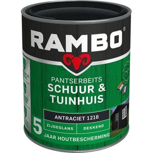 Rambo Pantserbeits Schuur & Tuinhuis Zijdeglans Dekkend Makkelijk Verwerkbaar AntracietL