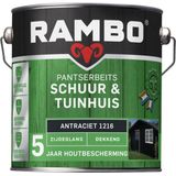 Rambo Pantserbeits Schuur En Tuinhuis Dekkend Zijdeglans 1216 Antraciet 2,5l