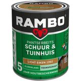 Rambo Pantserbeits Schuur & Tuinhuis Zijdeglans Dekkend - Makkelijk Verwerkbaar - Lichteiken - 0.75L