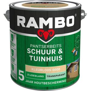Rambo Pantserbeits Schuur En Tuinhuis Transparant Zijdeglans 0000 Kleurloos 2,5l