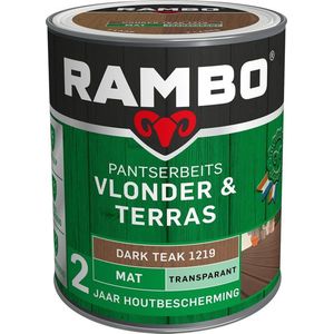 Rambo Pantserbeits Vlonder En Terras Transparant Mat Darkteak 1l