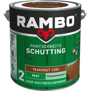 Rambo - Pantserbeits Schutting Mat Transparant - Kleur Behoudend - Teakhout - 2.5L
