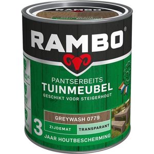 Rambo Pantserbeits Tuinmeubel - Greywash 750 ML 0,75 Liter - Beitsen - Verfwinkel is tot 50% goedkoper