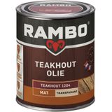 Rambo Teakhout Olie Mat Transparant - Waterafstotend - Impregneert & Beschermt - 0.75L