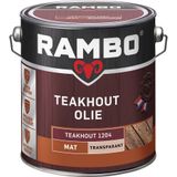 Rambo Teakhout Olie Mat Transparant - Waterafstotend - Impregneert & Beschermt - 2.5L