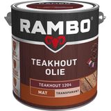 Rambo Teakhout Olie Mat Transparant - Waterafstotend - Impregneert & Beschermt - 2.5L