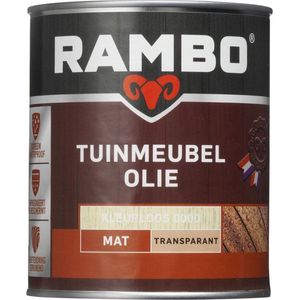 Rambo Pantserbeits Tuinmeubel Olie - Transparant - Mat - Sneldrogend - Geurarm - Kleurloos - 0.75L