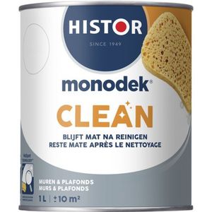 Histor Monodek Muurverf Clean 1 LTR - Wit