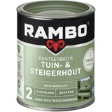 Rambo Pantserbeits Tuin & Steigerhout - Dekkend - Zijdeglans - Waterproof - Helmgroen - 0.75L