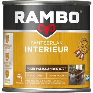 Rambo Pantserlak Interieur Transparant Zijdeglans 0773 Puurpalissander 0,75 Ltr