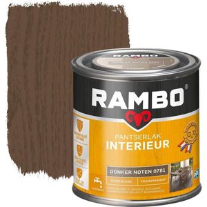 Rambo Pantserlak Interieur - Transparant Zijdeglans - Houtnerf Zichtbaar - Donker Noten - 0.75L