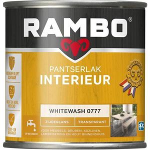 Rambo Pantserlak Interieur Transparant Zijdeglans 0777 Whitewash 1,25 Ltr