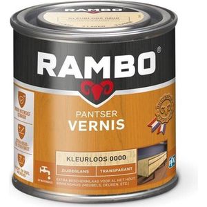 Rambo Pantser Vernis Acryl - Transparant Zijdeglans - Kras- & Stootvrij - Sterke Hechting - 0.75L