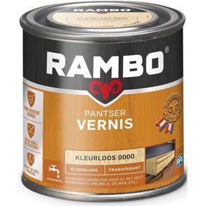 Rambo Pantser Vernis Acryl - Transparant Zijdeglans - Kras- & Stootvrij - Sterke Hechting - 1.25L