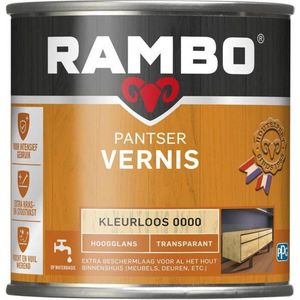 Rambo Pantser Vernis Acryl Transparant Hoogglans Kras & Stootvrij Sterke HechtingL