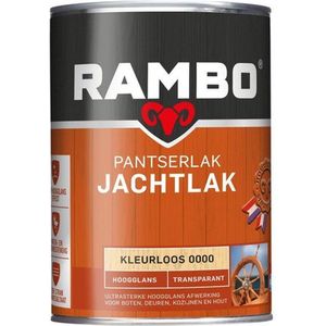 Rambo Pantser Jachtlak - Transparant Hoogglans - Water & Weerbestendig - Beschemt het Hout - 1.25L