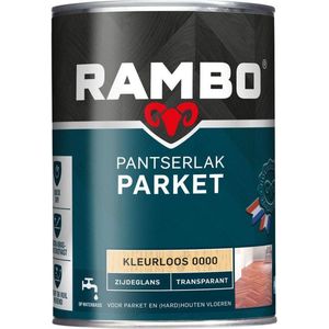 Rambo Pantserlak Parket Transparant Zijdeglans 0000 Kleurloos 1,25l