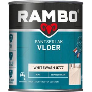 Rambo Pantserlak Vloer Transparant Mat - Sneldrogend - Vocht & Vuilwerend - Whitewash - 0.75L