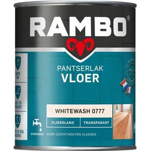 Rambo Pantserlak Vloer Transparant Zijdeglans - Sneldrogend - Vocht & Vuilwerend - Whitewash - 0.75L