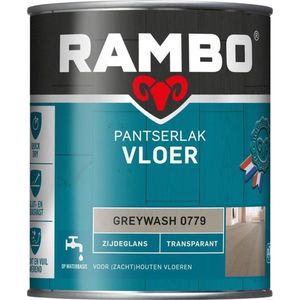 Rambo Pantserlak Vloer Zijdeglans Transparant - Grey Wash 750 ml - Transparante Lak & Olie