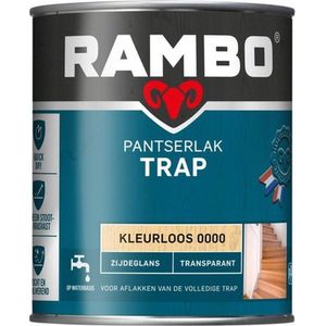 Rambo Pantserlak Trap - Transparant Zijdeglans - Intensief Gebruik - Sneldrogend - Kleurloos - 0.75L