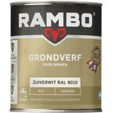 Rambo - Grondverf Binnen Dekkend - RAL9010 - Matte Primer - 0,75L