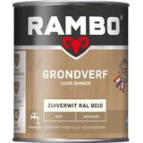 Rambo - Grondverf Binnen Dekkend - RAL9010 - Matte Primer - 0,75L