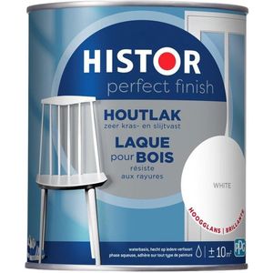 Histor Perfect Finish Houtlak Hoogglans - White 0,75 Liter - Deur & Kozijn Aflakken - Verfwinkel is tot 50% goedkoper